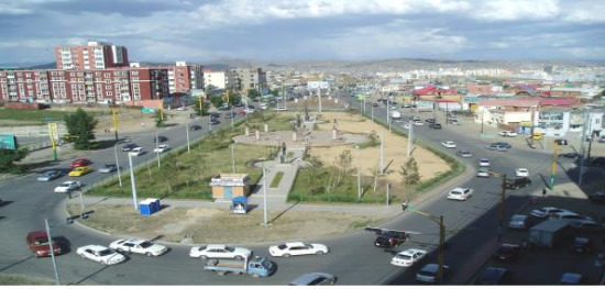 울란바토르 경전철 건설 예정지 주변