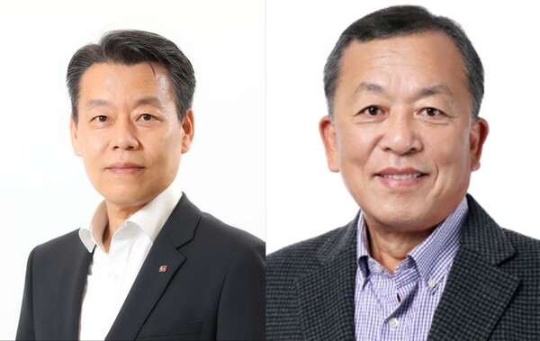 노진서 LX홀딩스 사장(왼쪽), 한주우 LX하우시스 부사장 / LX하우시스 제공